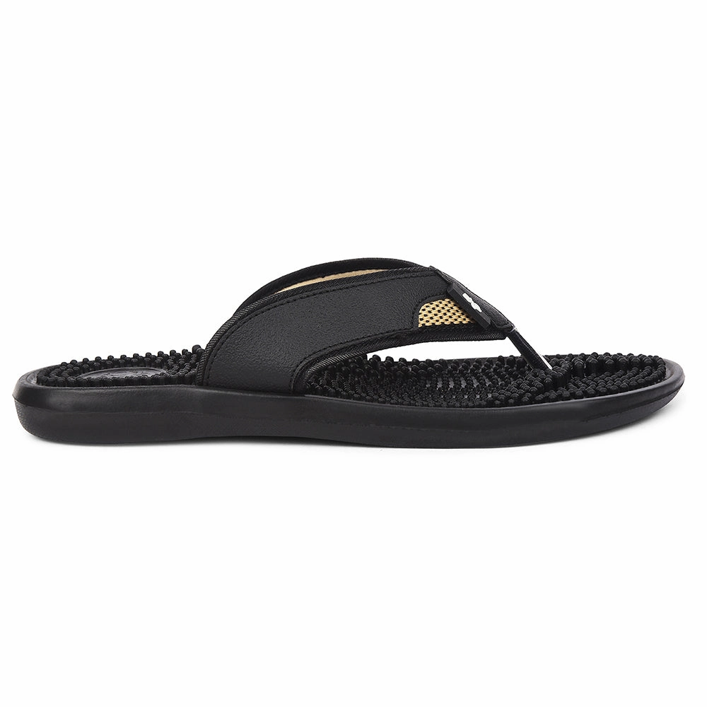 Thomas Slippers A-HA Black Casual Slipper For Men ACCUPRO1E By Liberty