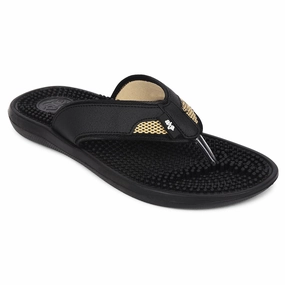 Represent Slippers A-HA Black Casual Slipper For Men ACCUPRO1E By Liberty