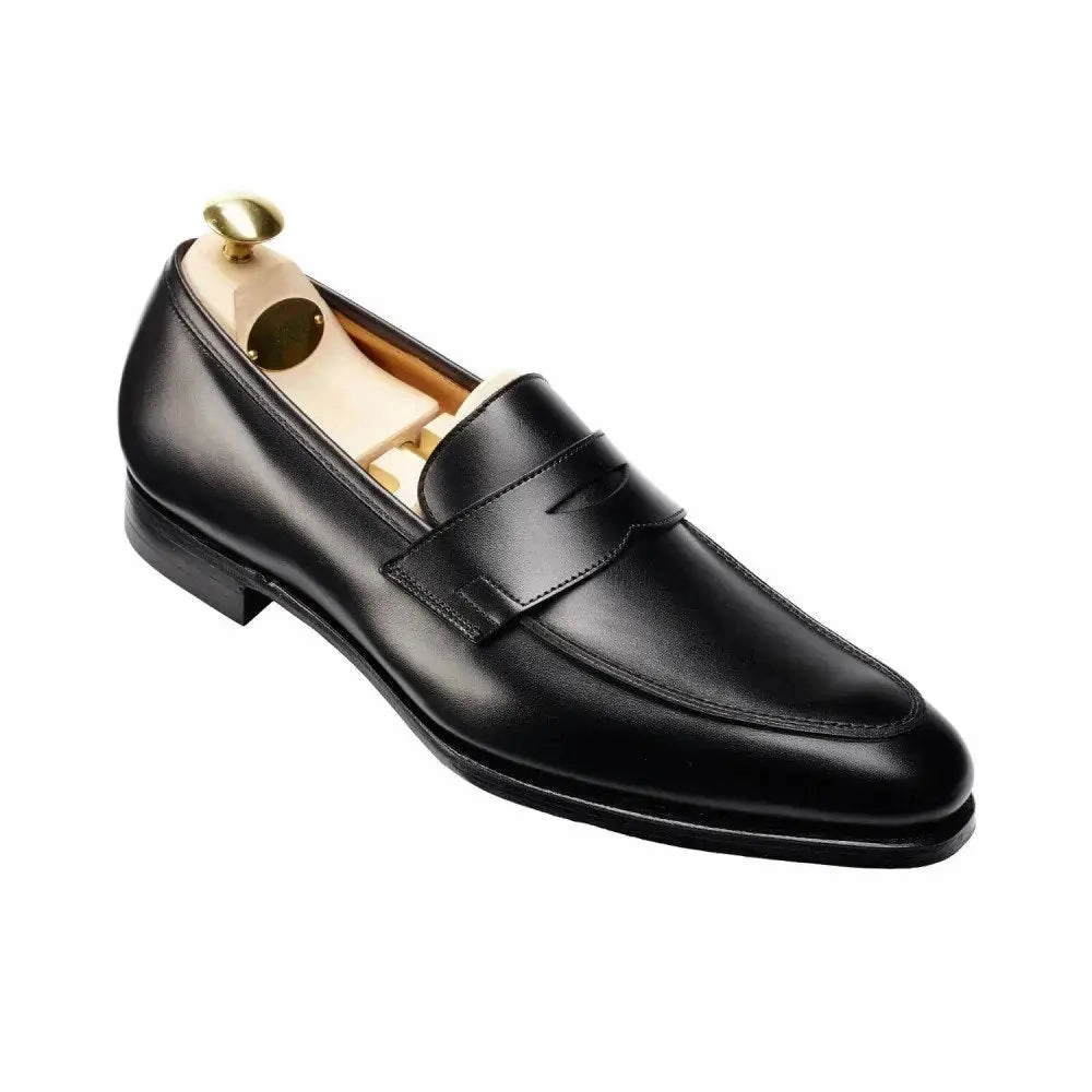 Crockett & Jones - Crawford Black Hand Grade Penny Loafers Bruno Magli Loafers
