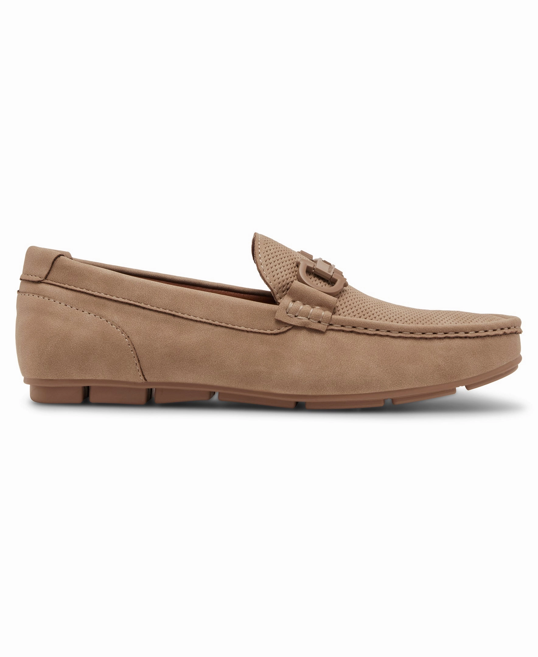 Metallic Silver Loafers M-SEALLO TAUPE SUEDE LOAFERS & MOCCASSINS