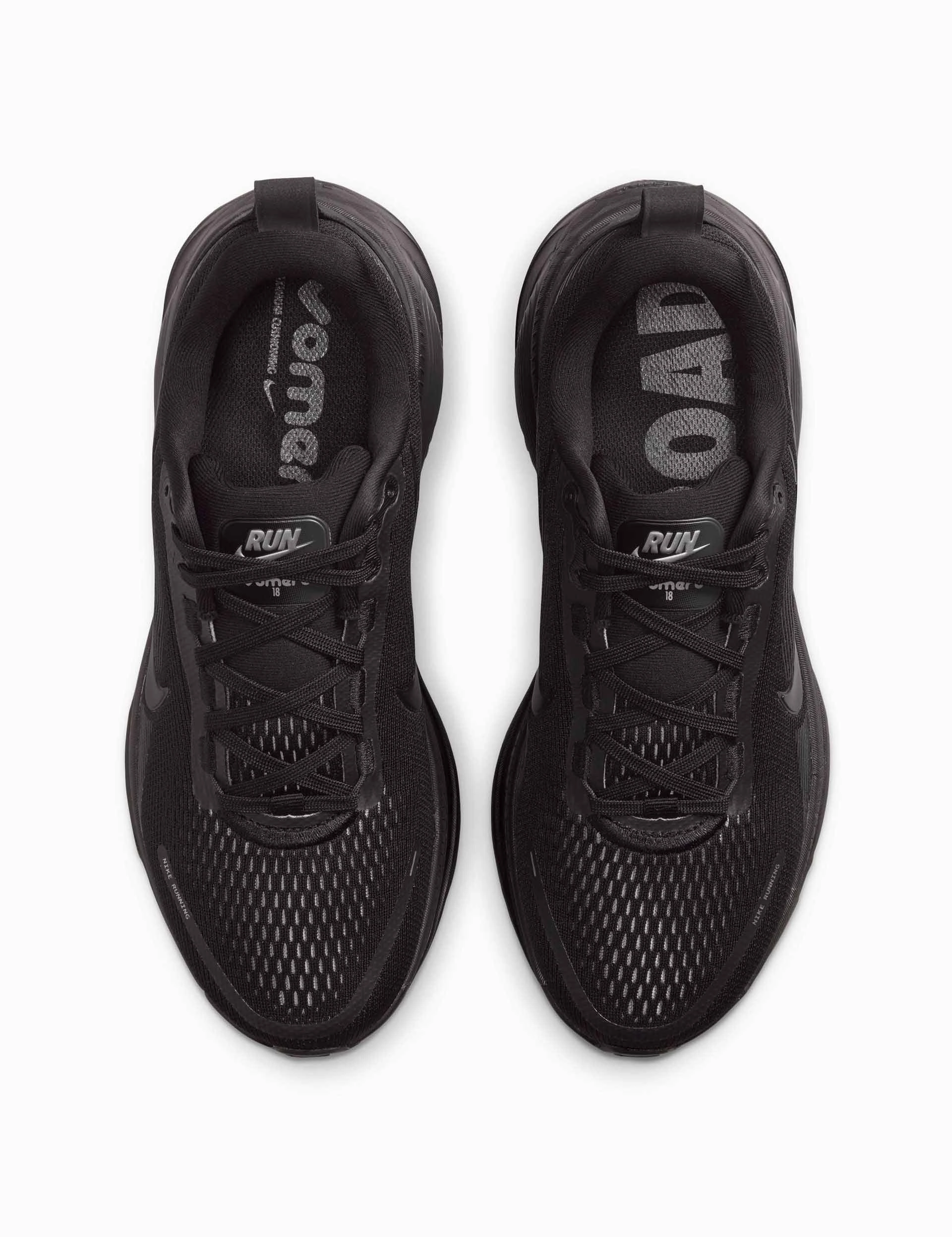 Vomero 18 Running Shoes - Black/Dark Smoke Grey/Light Smoke Grey Jordan Burroughs Shoes Asics