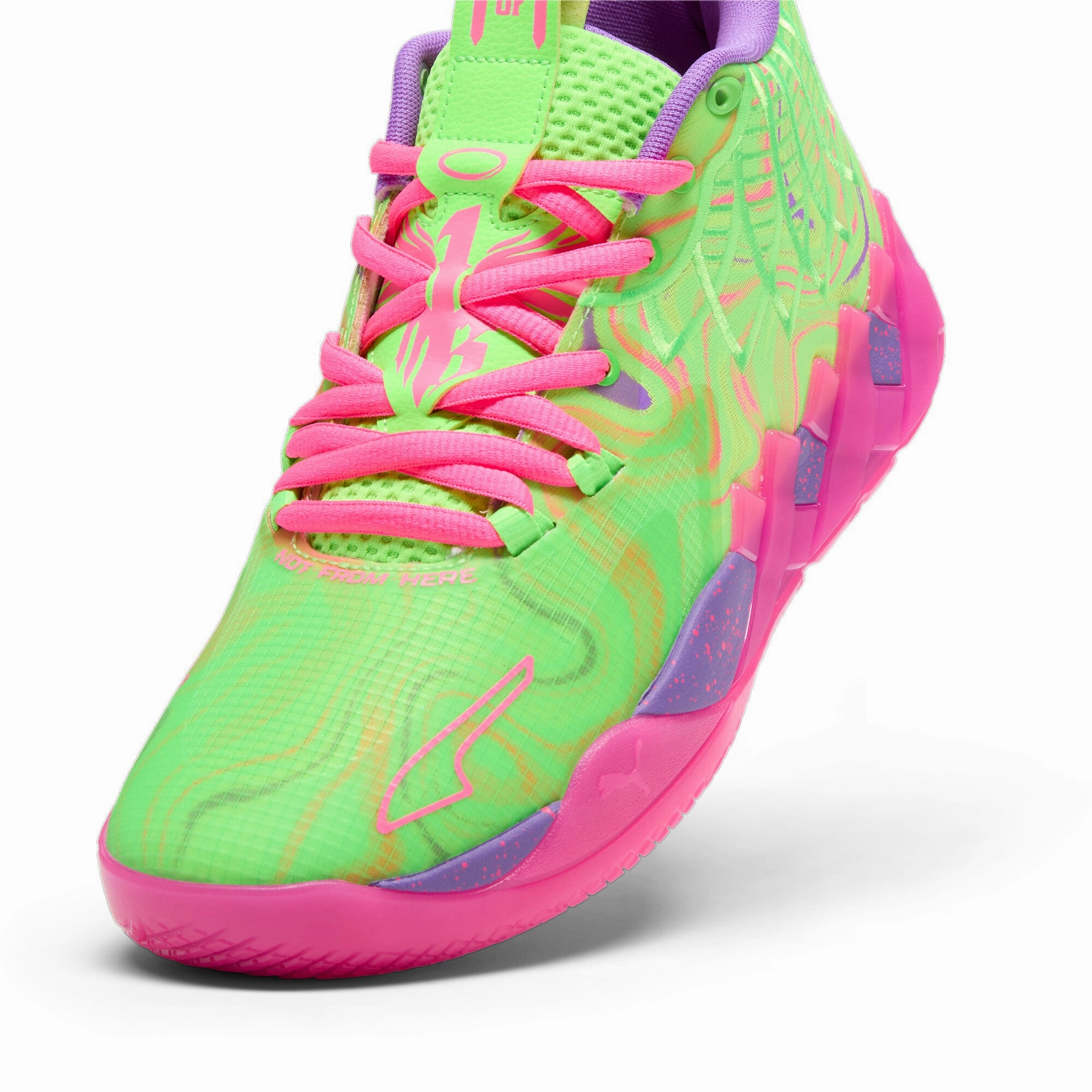 PUMA Men's x LAMELO BALL MB.01 Inverse Toxic Basketball Shoes Puma Electrify Nitro 3 Knit Running Shoes