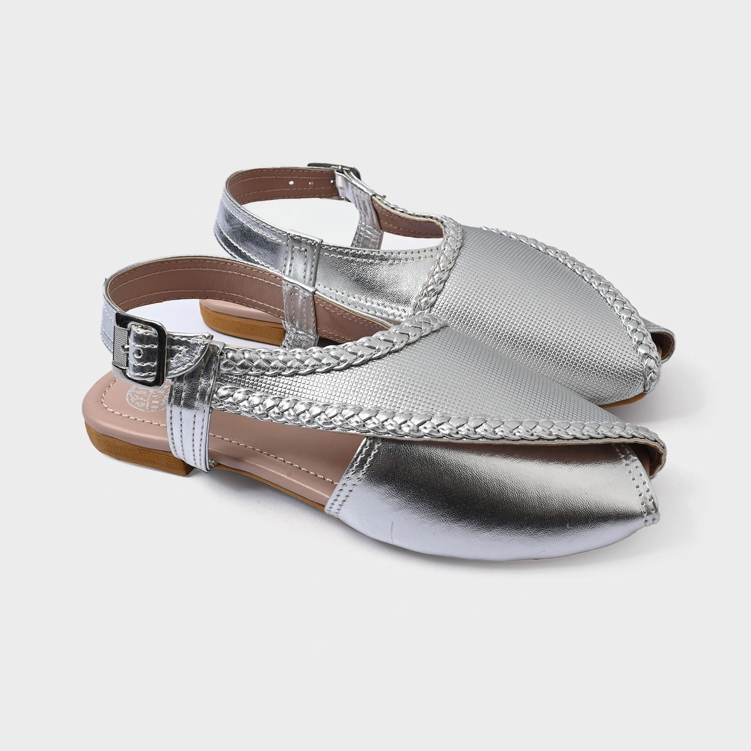 Shell Sandals Girls Peshawari 456-118-SILVER