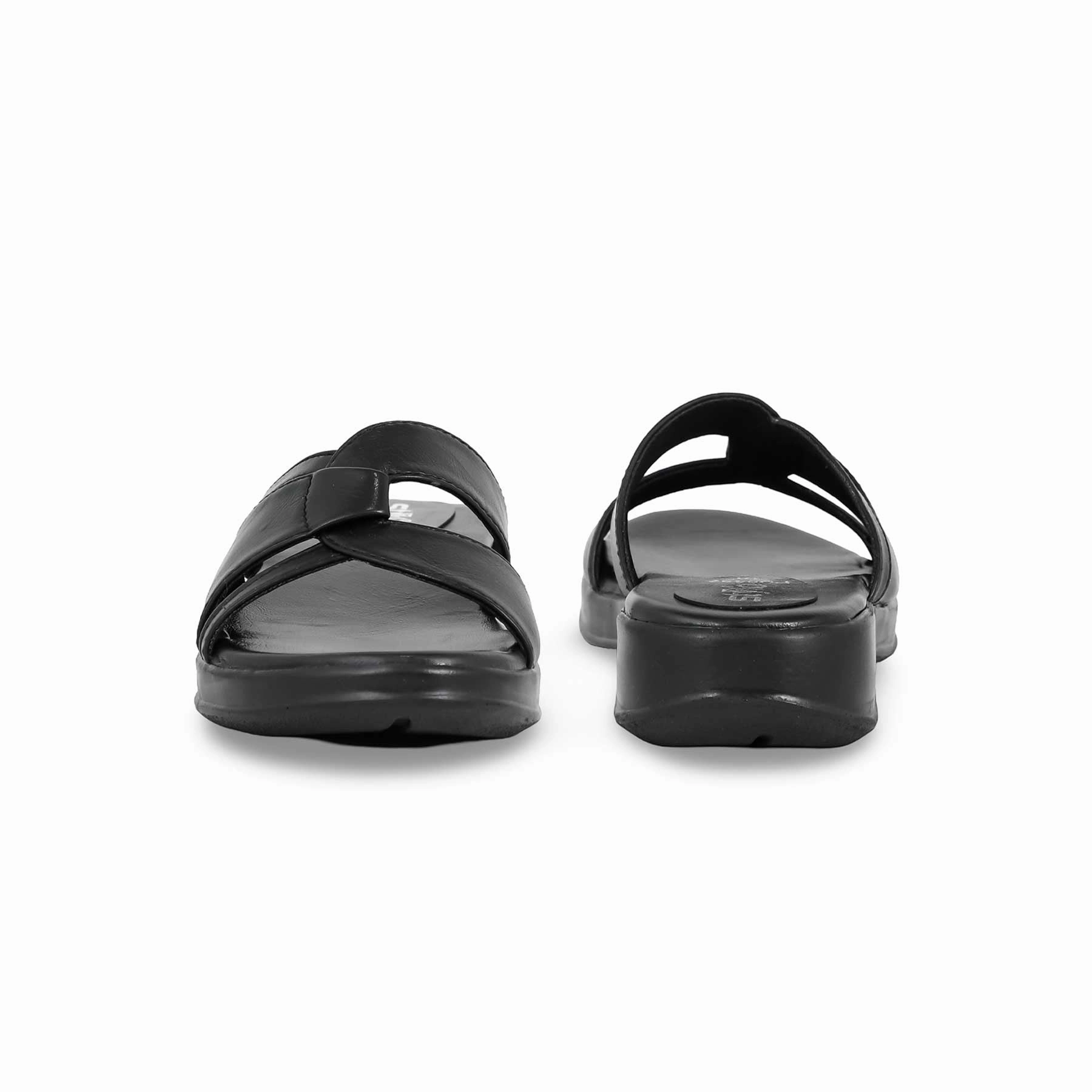 Pool Slides Shoes Black Formal Slipper PU0492