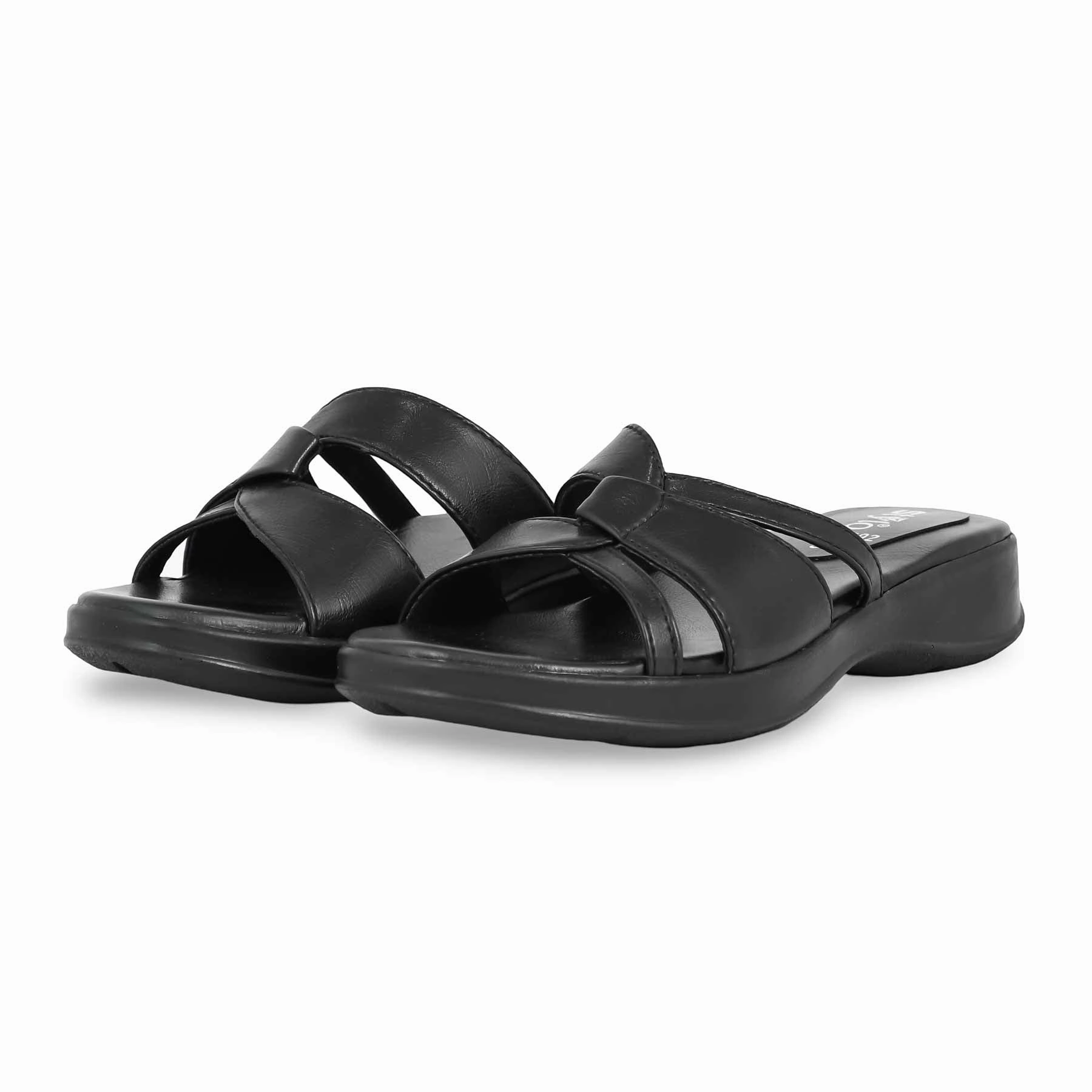 Black Formal Slipper PU0492 Way Soft Slippers