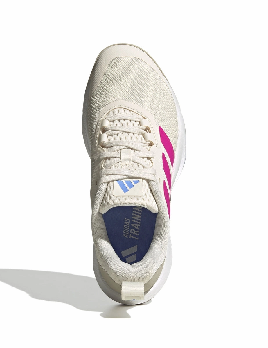 Adidas Derrick Rose Basketball Shoes Dropset 3 Strength Training Shoes - Chalk White/Shock Pink/Blue Fusion