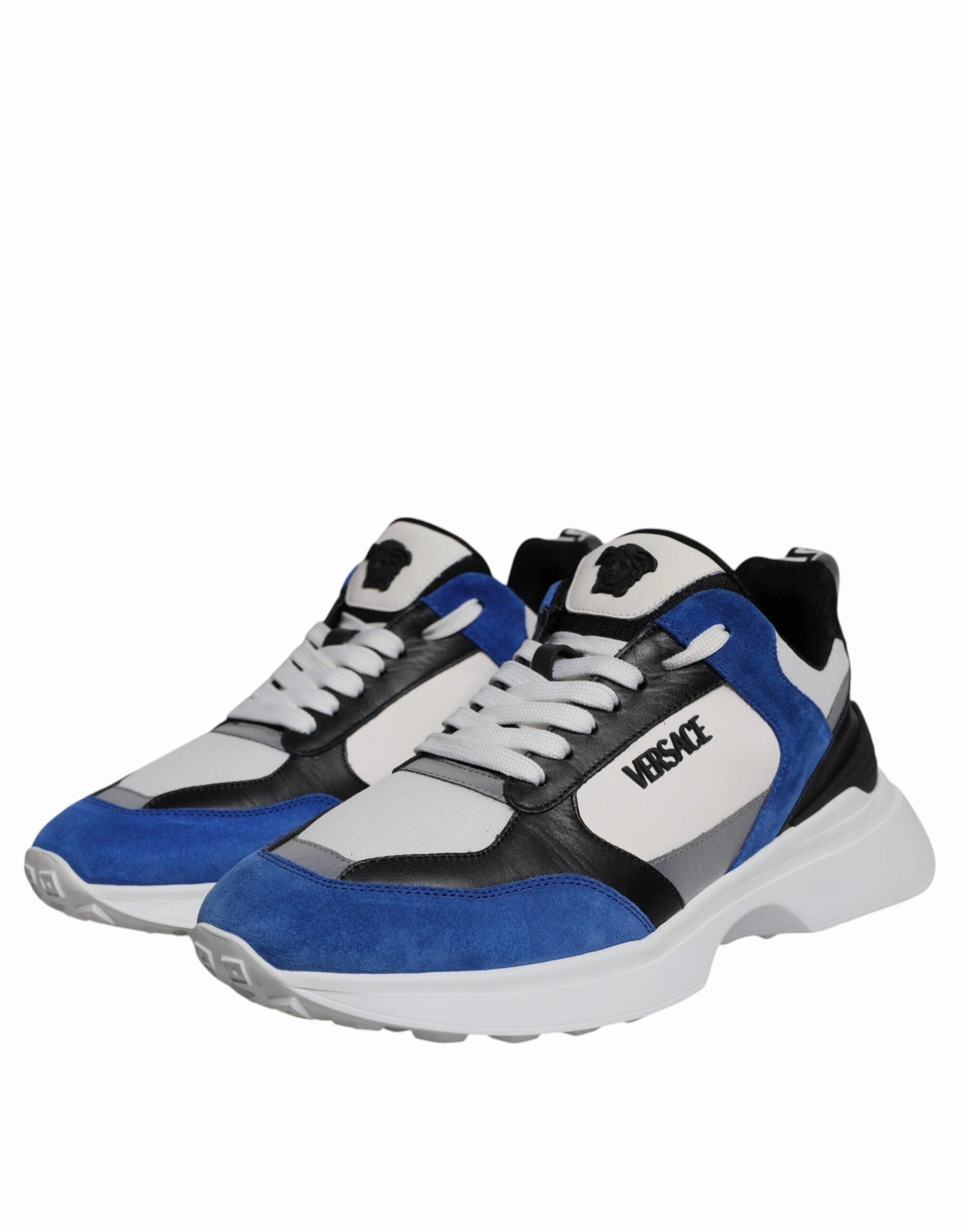 Multicolor Canvas Quad Fabric Medusa Low Top Sneakers Shoes Big Sneakers