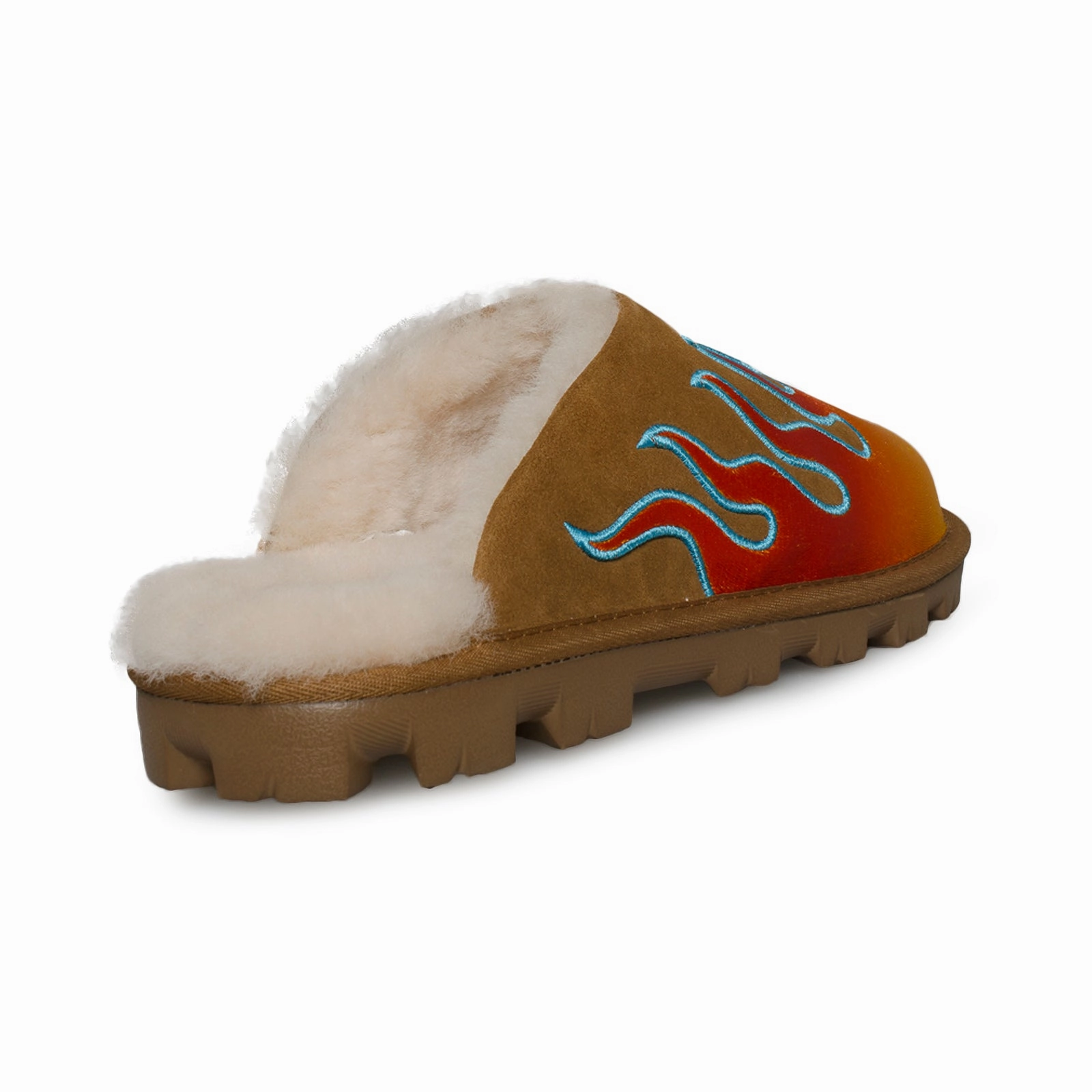 Fluffy Leopard Slippers UGG Coquette Flames Jeremy Scott Chestnut Slippers