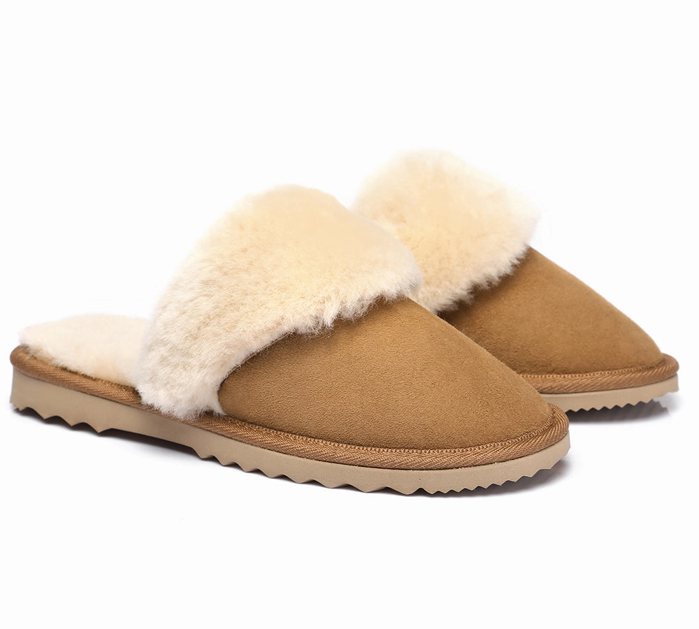 Urban UGG UGG Slippers Australian Made Sheepskin Wool Collar Scuff Lola Slippers