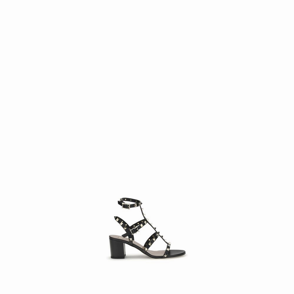 Extra Wide Sandals For Swollen Feet Valentino Garavani Black Calf Leather Bos Taurus Platform Sandals