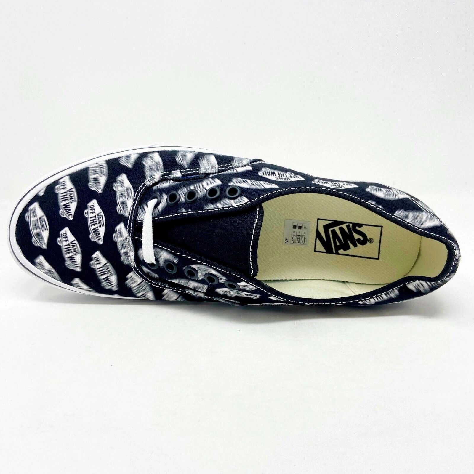 Vans Authentic (Blue Boards) Black True White Faded Logo Womens Casual Shoes Best Casual Shoes For Daily Use