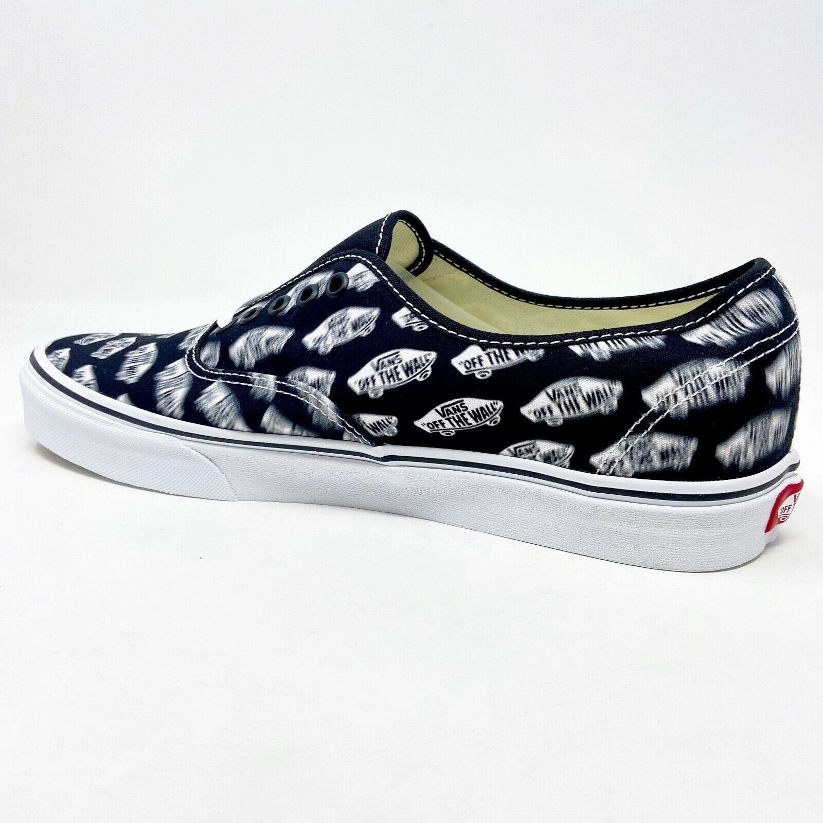 Vans Authentic (Blue Boards) Black True White Faded Logo Womens Casual Shoes Atwood Lace-up Casual Shoes