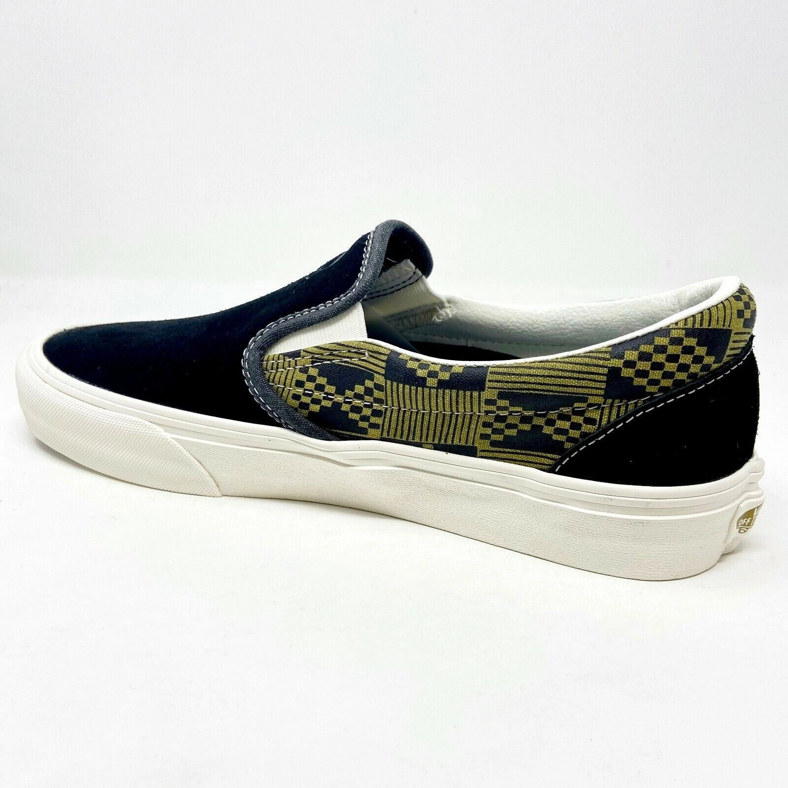 Vans Classic Slip On (Michael February) Black Olive Suede Womens Casual Shoes Best Comfy Casual Shoes