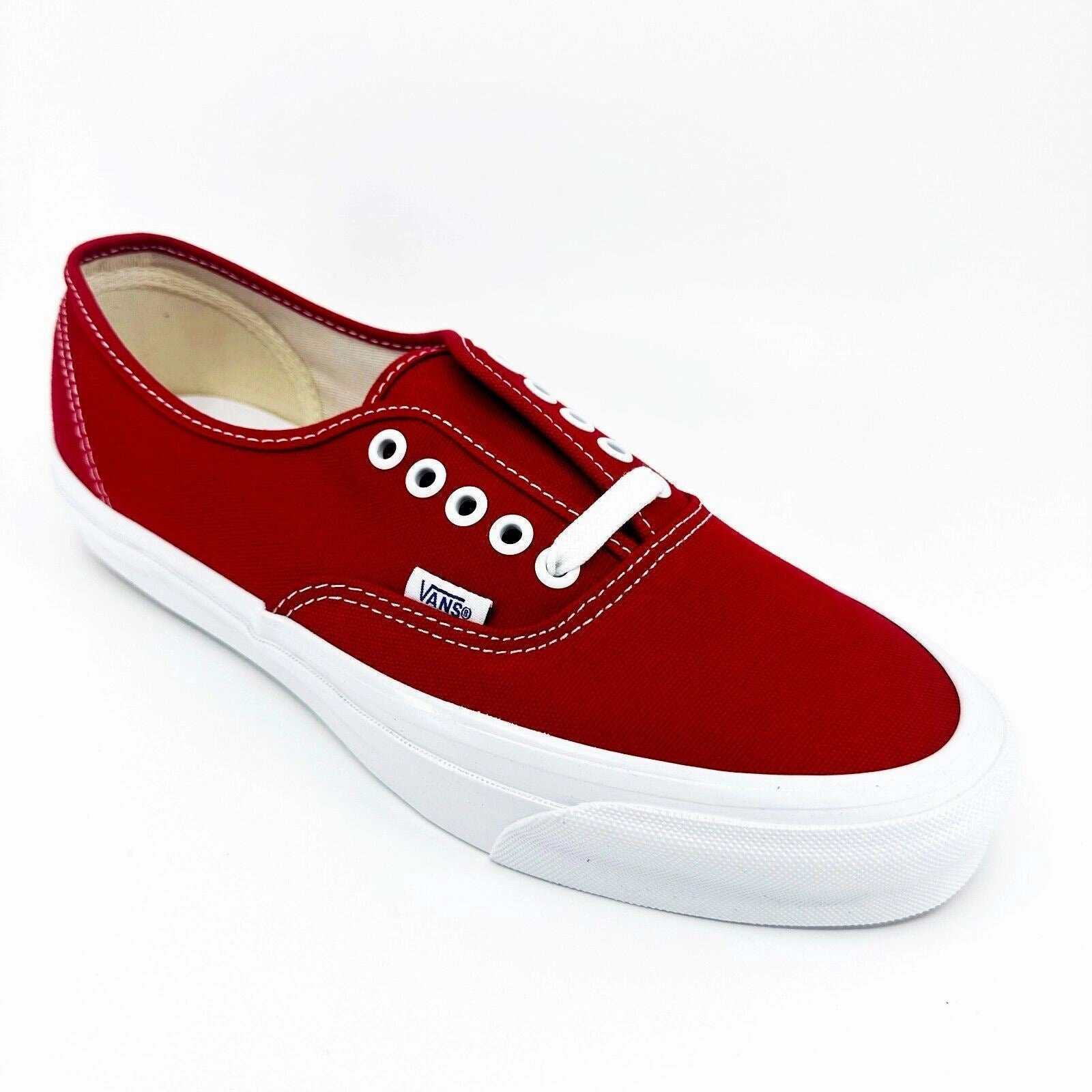 Vans Vault OG Authentic LX (Canvas) Red True White Womens Casual Shoes Shoes For Work Business Casual