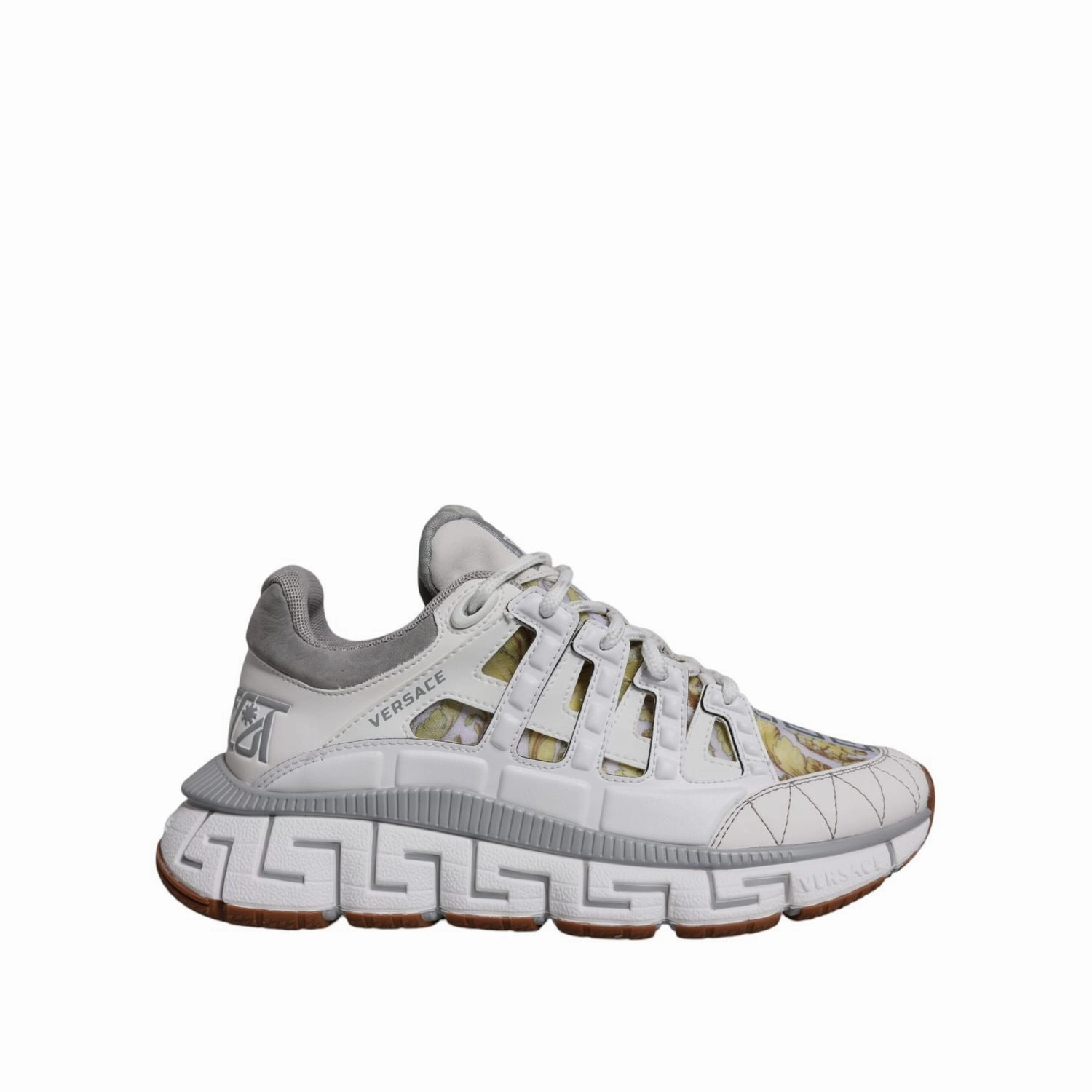 High Top Platform Sneakers Versace White Trigreca Barocco Print Low Top Sneakers Shoes