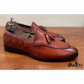 Loafers Jordaan Gael - Brown Weaved Loafers