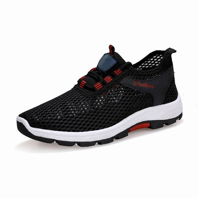 VESONAL 2019 Summer Unisex Couples Breathable Mesh Sneakers Men Shoes Comfortable Male Shoes Loafers Casual Walking Footwear D-1