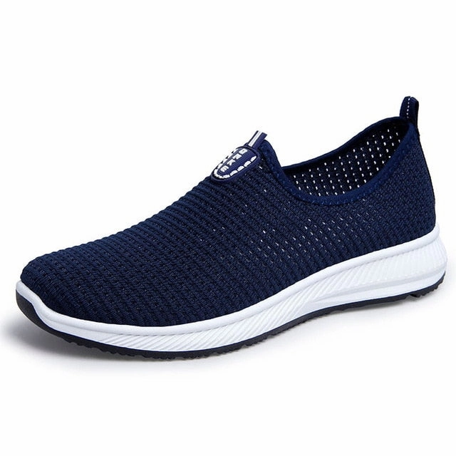 VESONAL 2020 Summer Breathable Mesh Sneakers Men Shoes Comfortable Slip On Male Shoes Loafers Casual Walking Footwear AA02 Patterned Loafers