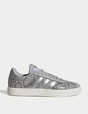 VL Court 3.0 Shoes - Grey Two/Silver Metallic/Off White Adidas Sneaker Shoes