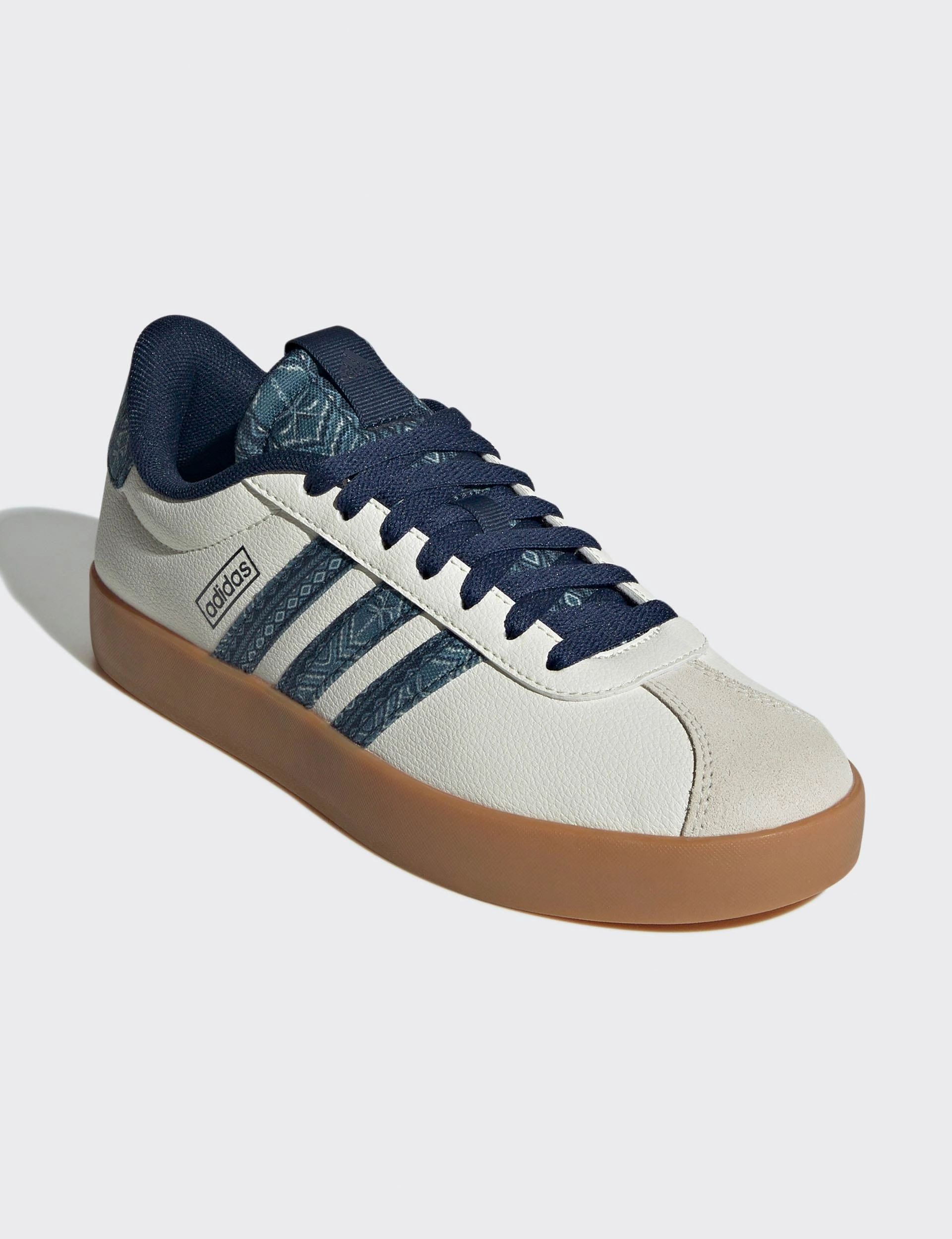Adidas Adivat M Running Shoes VL Court 3.0 Shoes - Off White/Night Indigo/Gum10