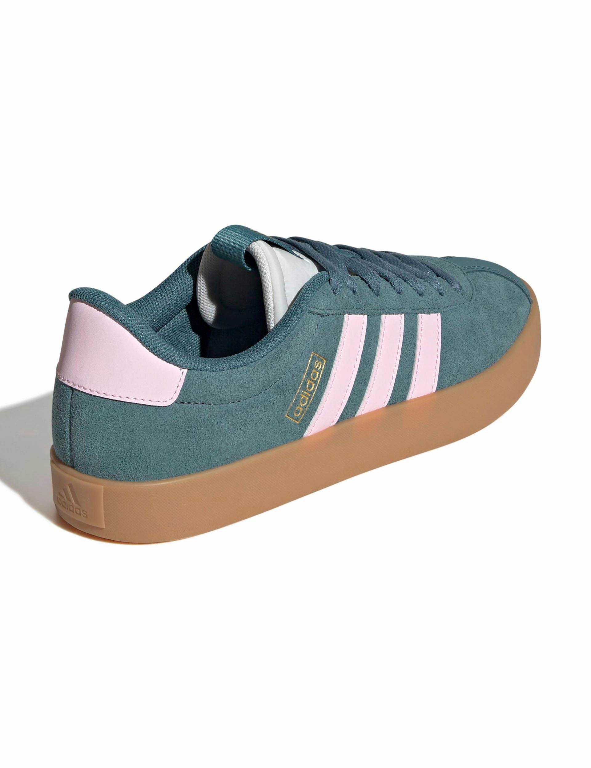 Adidas Toddler Shoes Size Chart VL Court 3.0 Shoes - Preloved Teal/Clear Pink/Gold Metallic