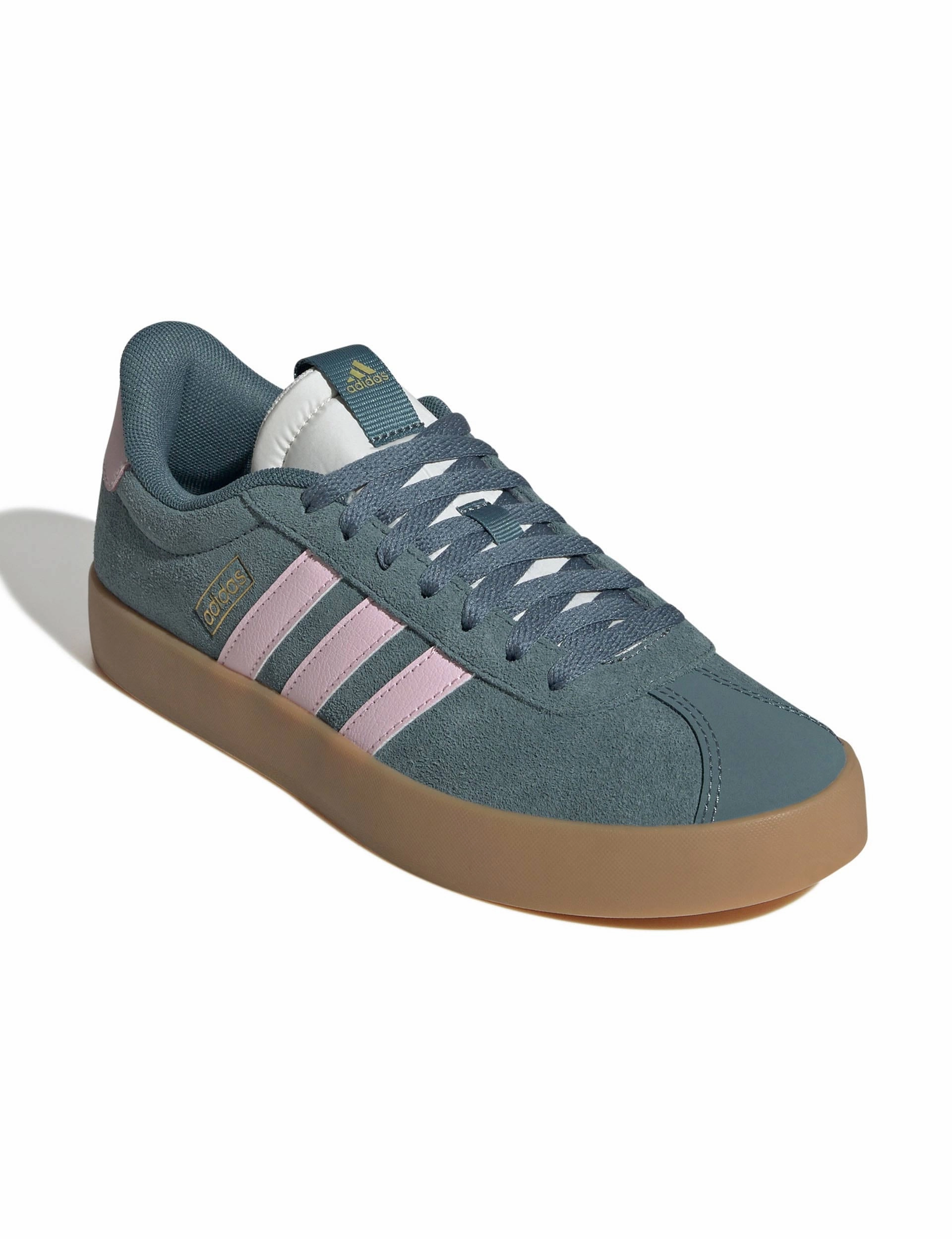VL Court 3.0 Shoes - Preloved Teal/Clear Pink/Gold Metallic Adidas Unisex Adult Goletto Viii Firm Ground Soccer Shoe