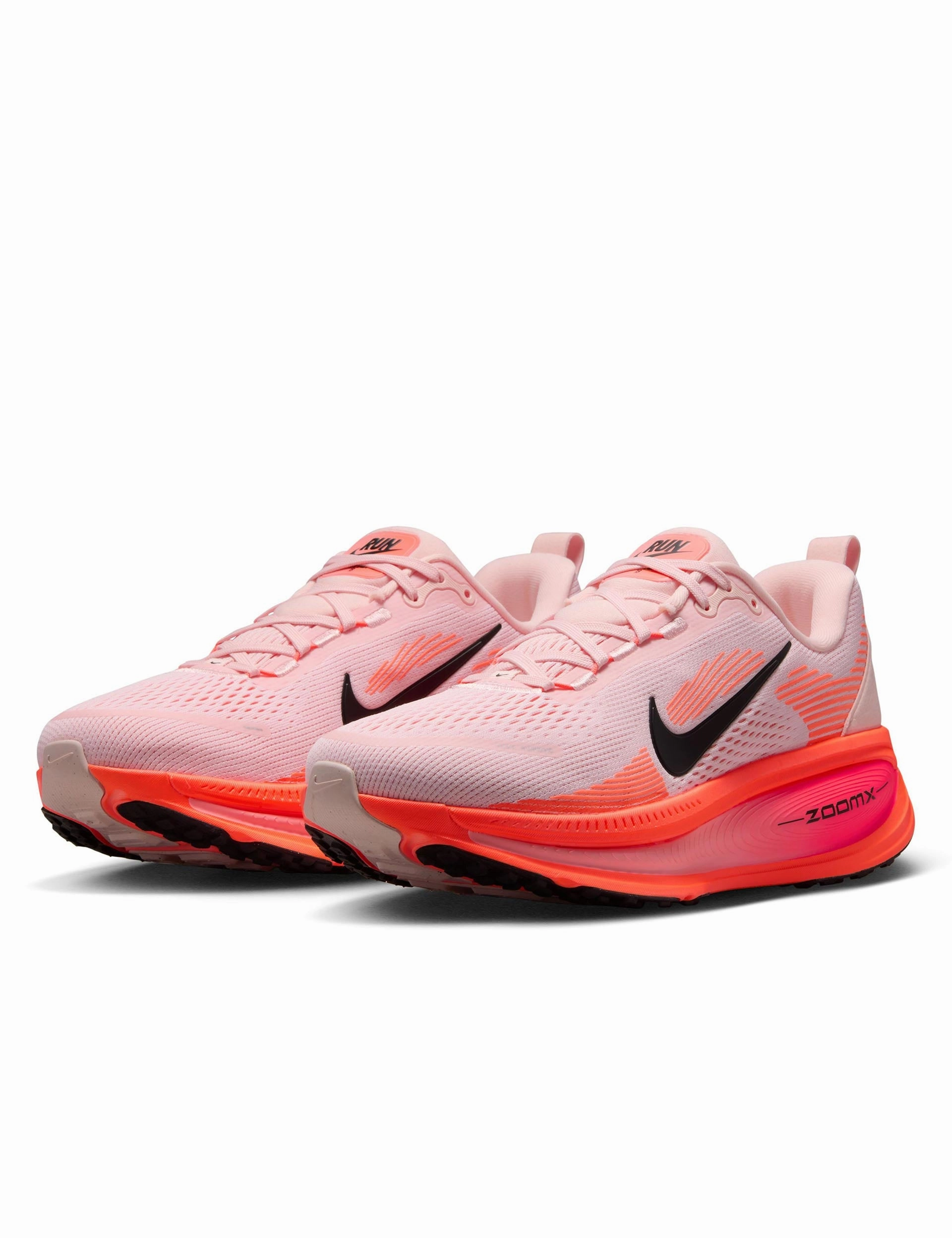 Vomero 18 Running Shoes - Atmosphere/Black/Bright Crimson Asics Shoes Shop