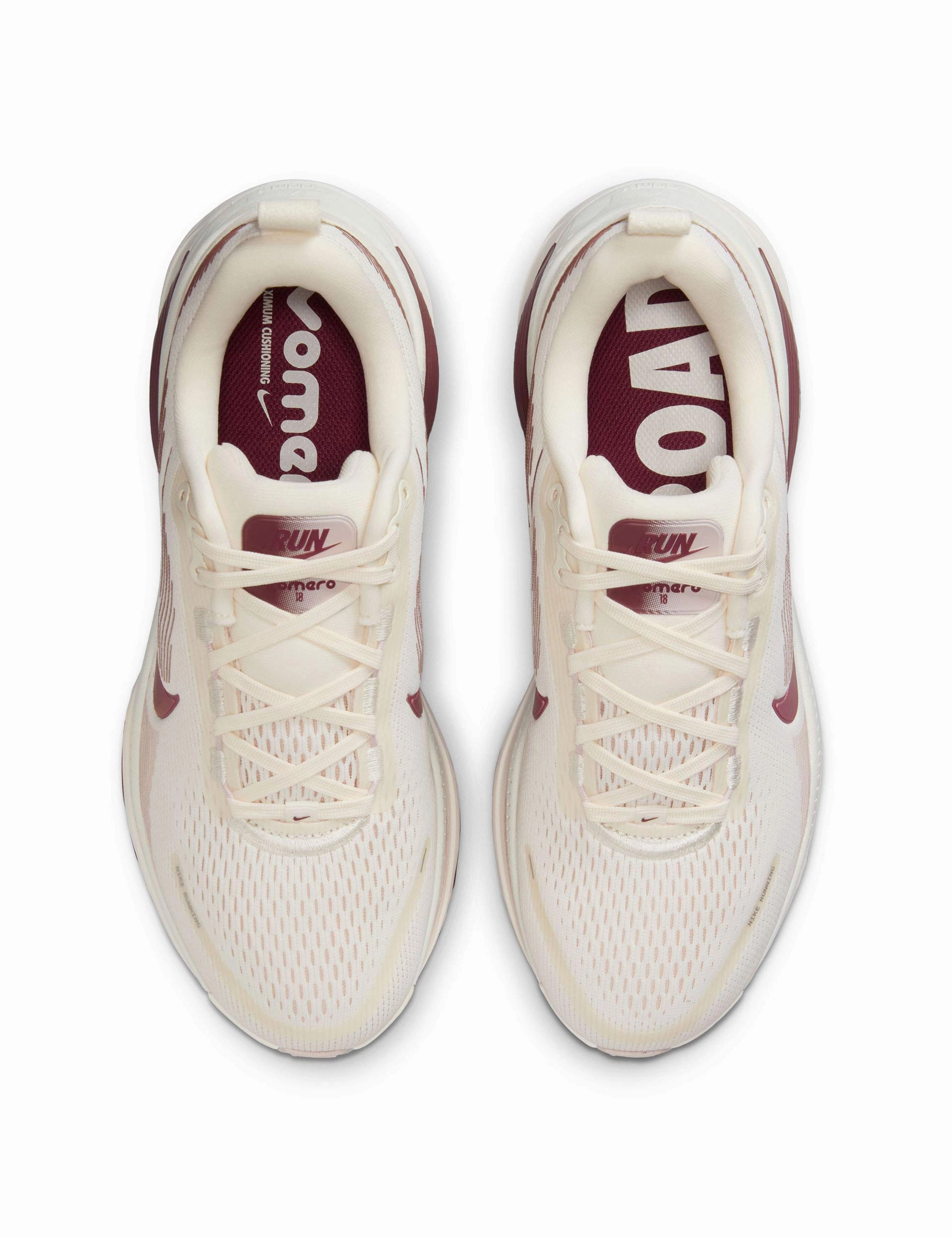 Vomero 18 Running Shoes - Pale Ivory/Dark Team Red/Red Sepia Asics Shoe Store Nyc
