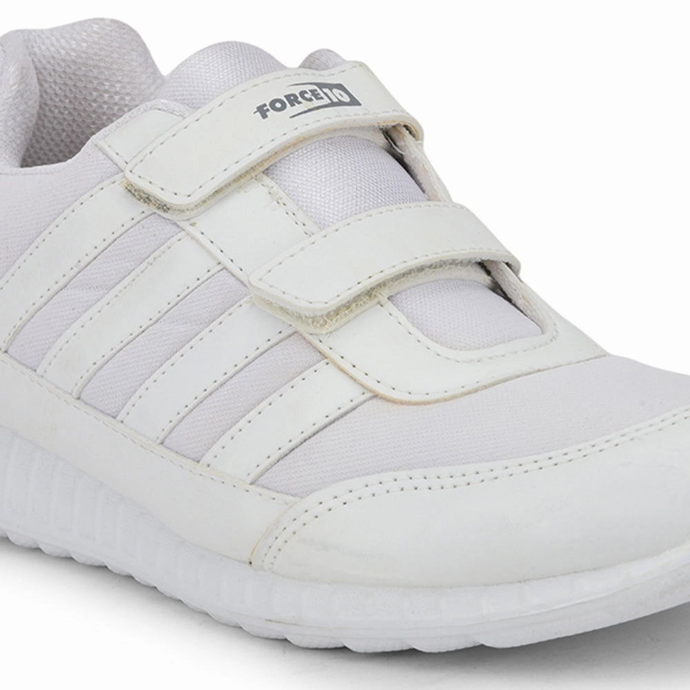 Jcpenney Casual Shoes Force 10 White Non Lacing Uniform School Shoes For Kids 9906-90SV By Liberty