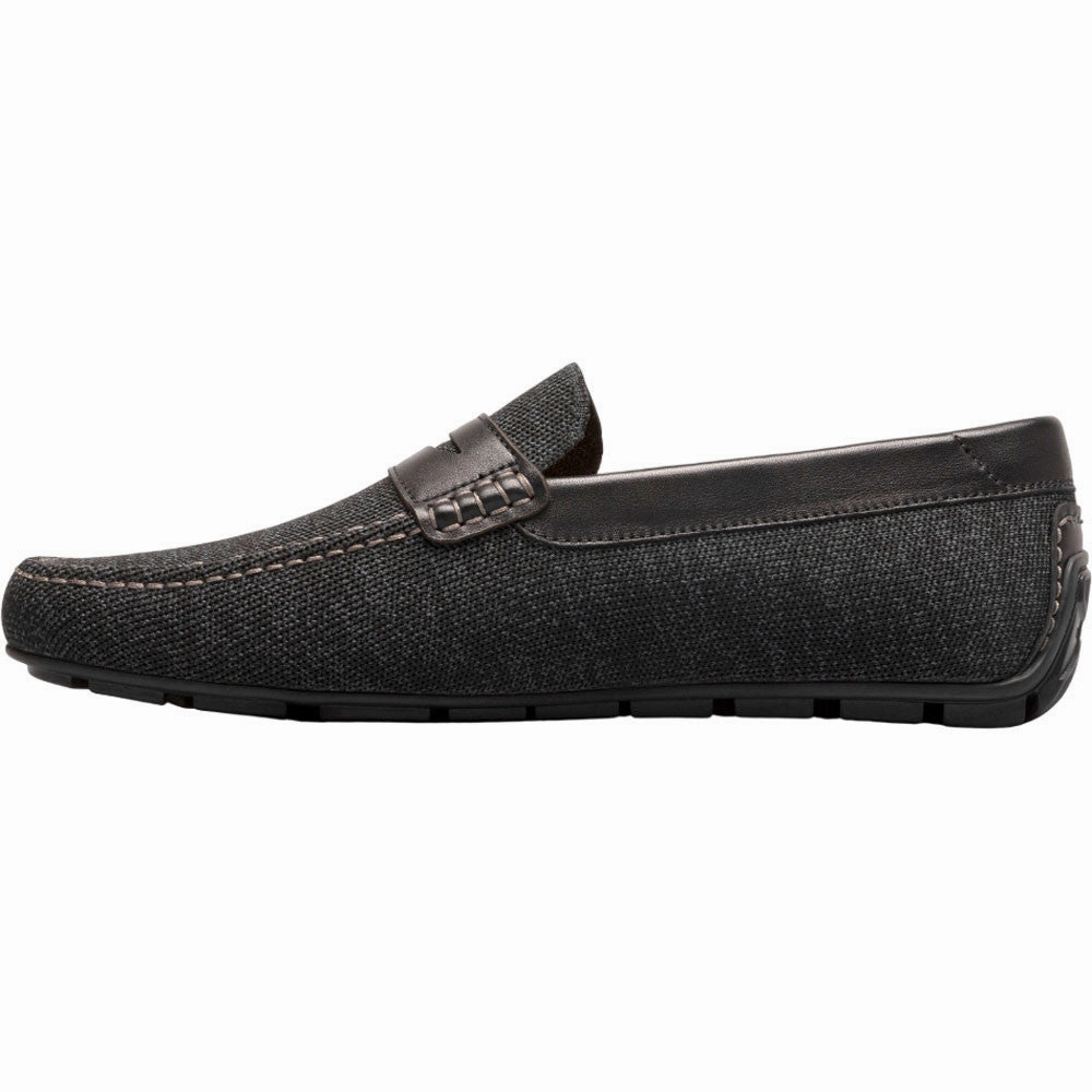 Florsheim Motor Black Knit Moc Toe Penny Driver Men's Shoes Johnson And Murphy Loafers