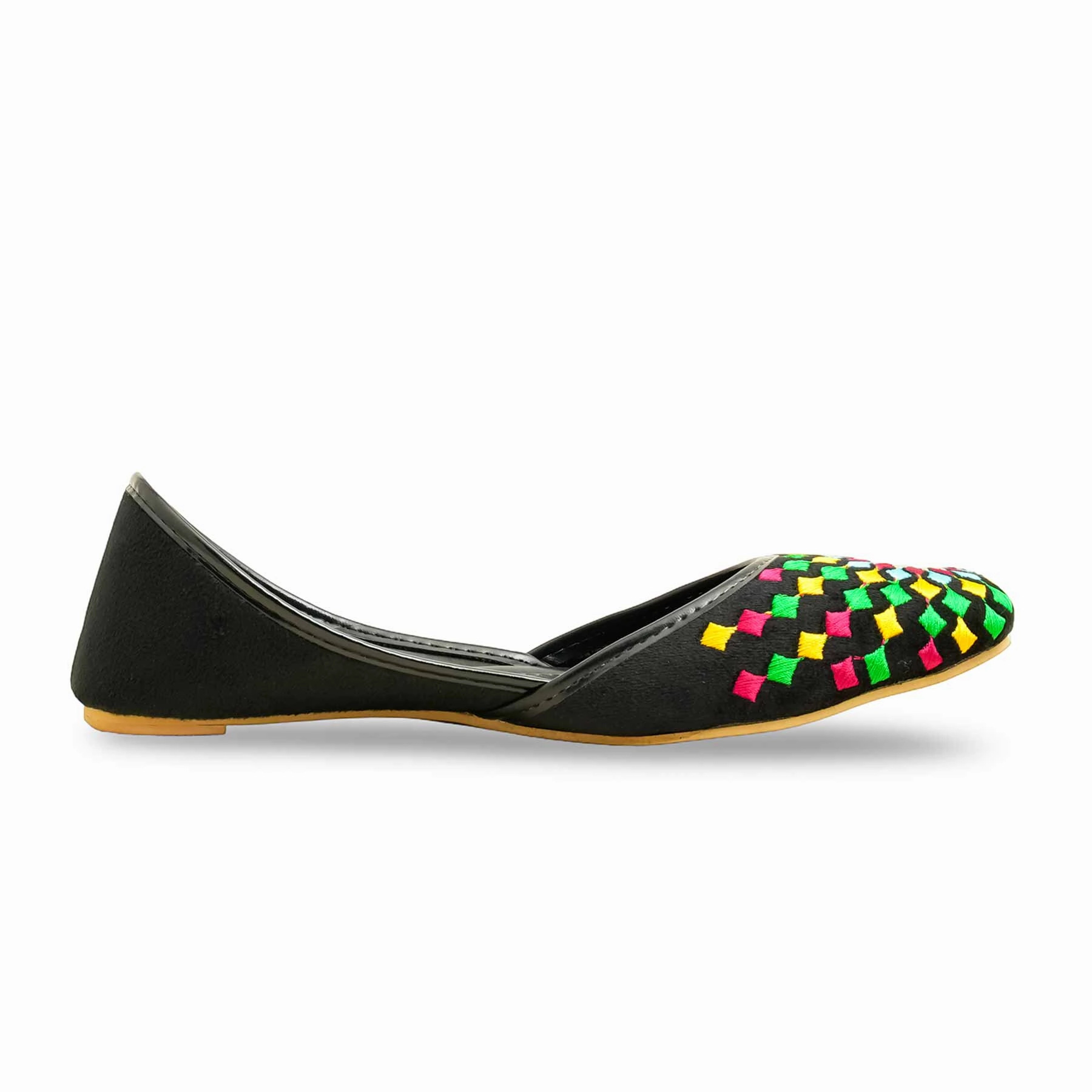 Black Formal Khusa EC8580 Flat Mule Shoe
