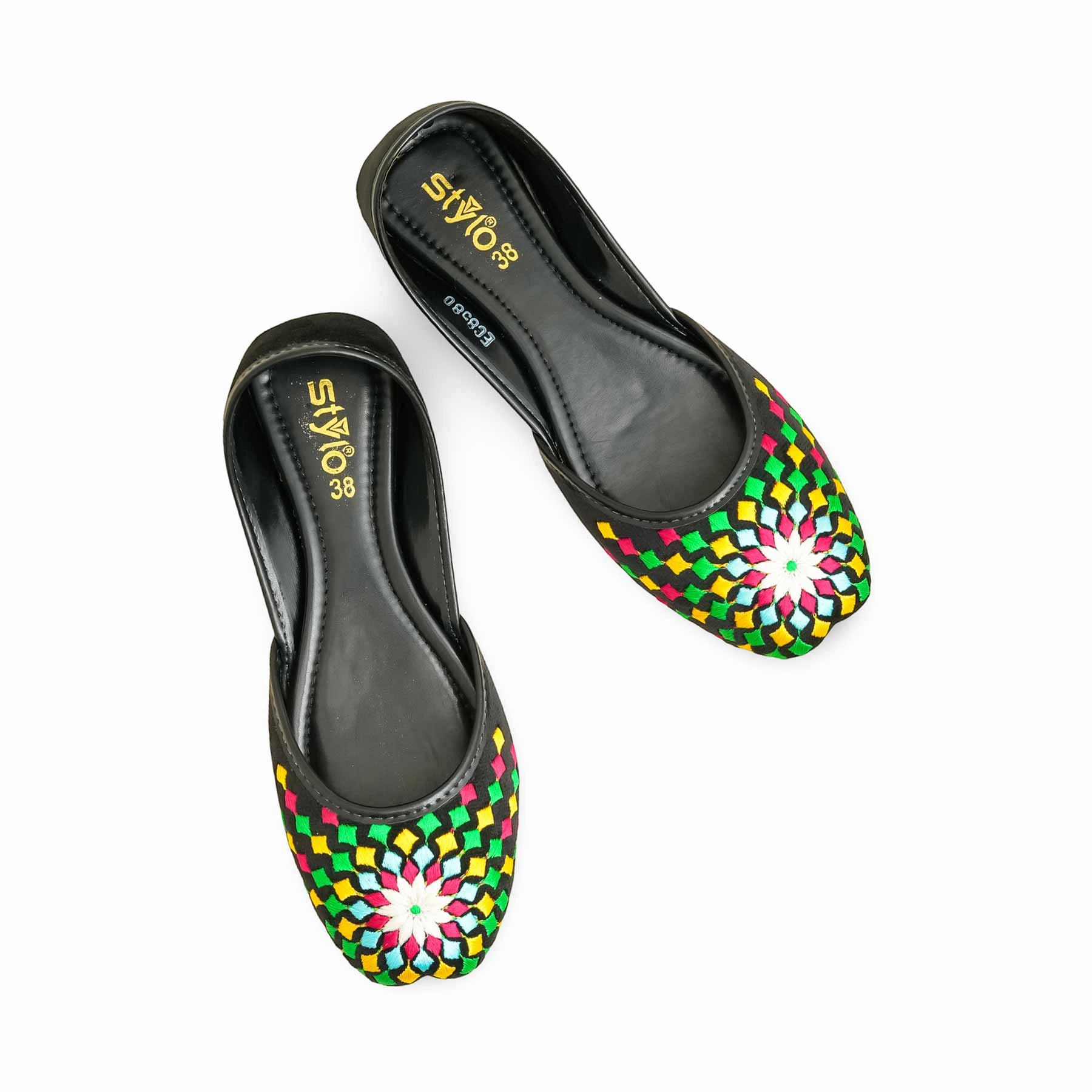 Black Formal Khusa EC8580 Skate Shoes For Flat Feet