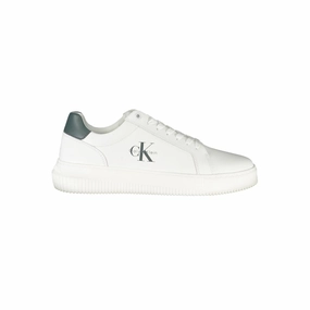 Calvin Klein White Leather Men Sneaker Army Sneakers