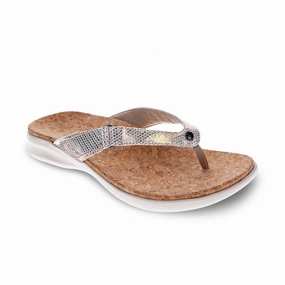Revere Women's Napoli Flip Flop Metallic Interest Cute Bow Flip Flops