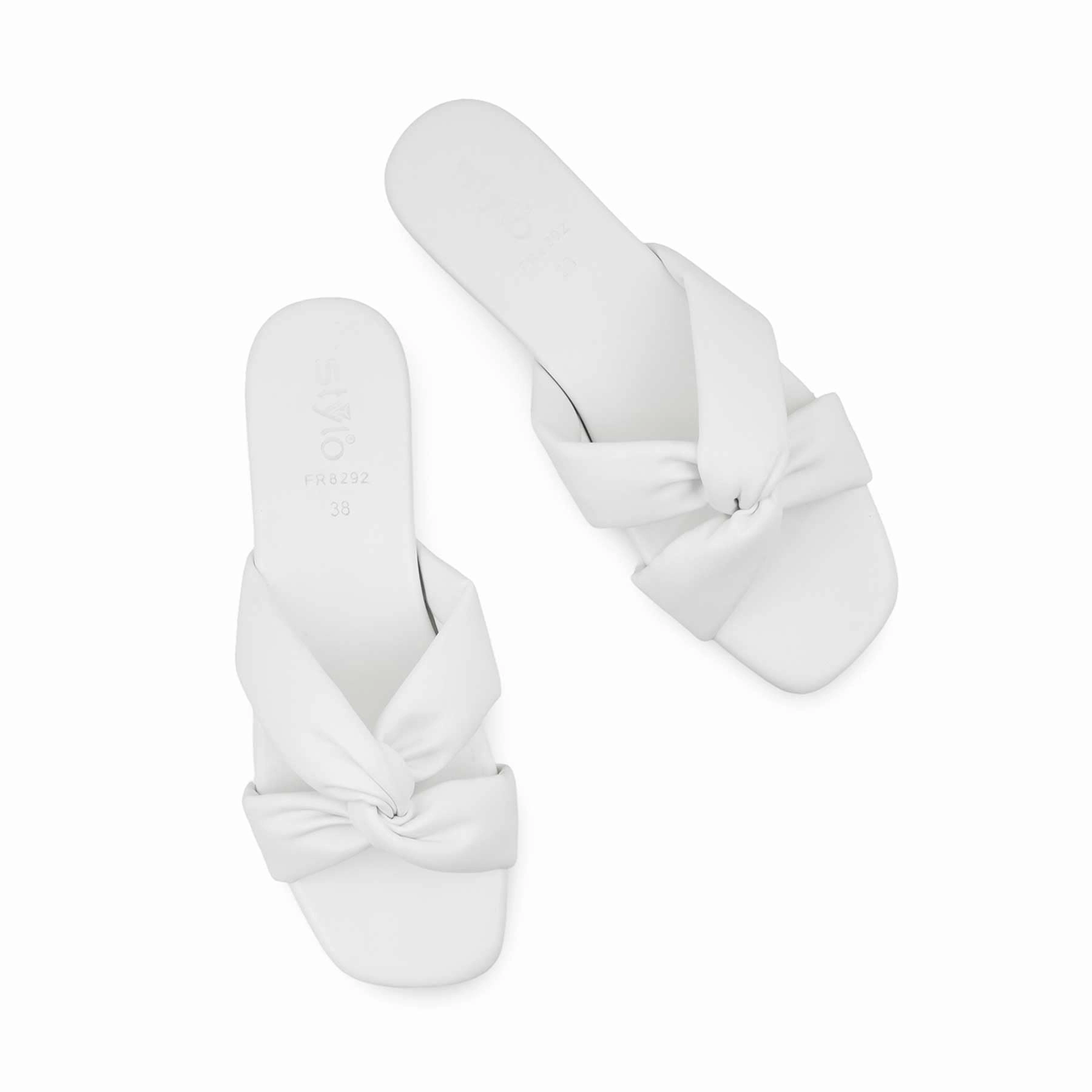 White Formal Slipper For Women FR8292 Soft Sole Slippers For Ladies