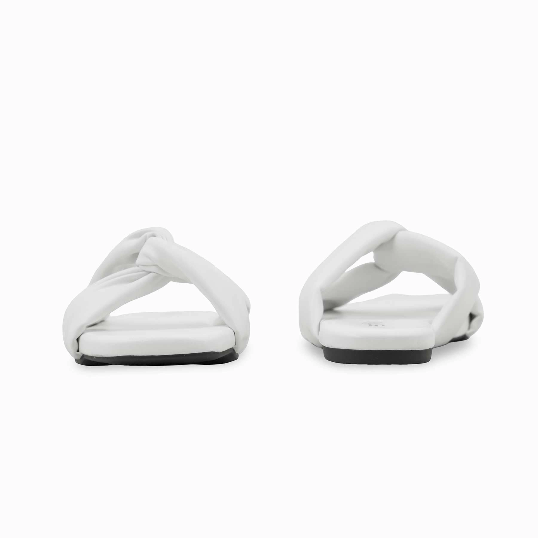 Comfiest Slides White Formal Slipper For Women FR8292