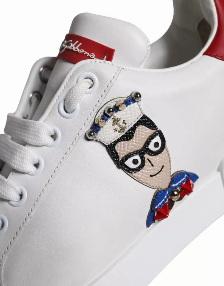 Shoeplay Sneakers White Patch Calfskin Nappa Portofino Sneakers Shoes