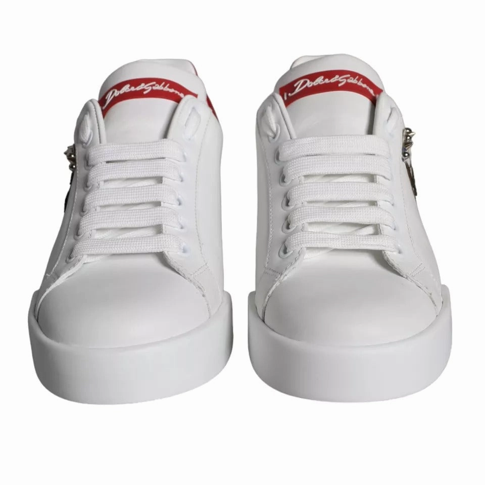 White Patch Calfskin Nappa Portofino Sneakers Shoes Latest Sneakers
