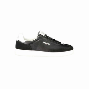 Blauer Black Leather Men Sneaker Sneakers
