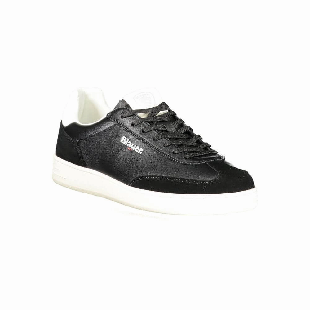 Blauer Black Leather Men Sneaker Sneakers Aerobics