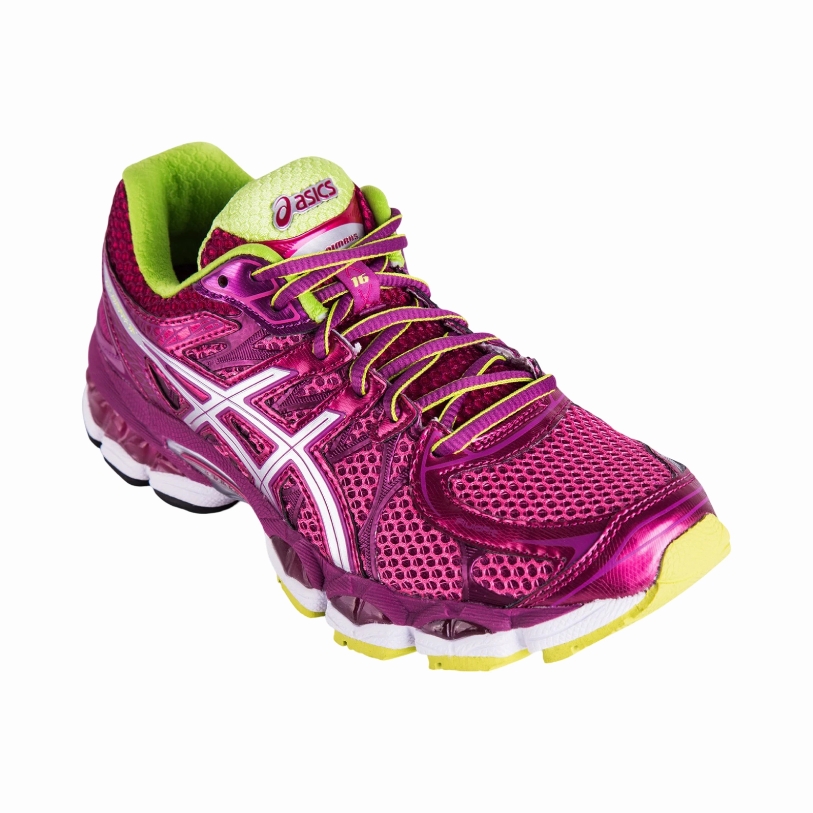 Women's Asics Gel Nimbus 16 Raspberry Lighting Lime Asics Shoes For Walking