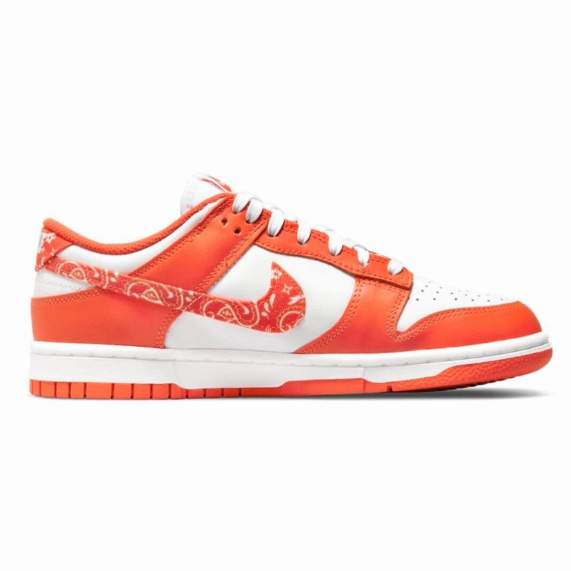 Asic Running Shoes Women's Dunk Low Paisley White Rush Orange White