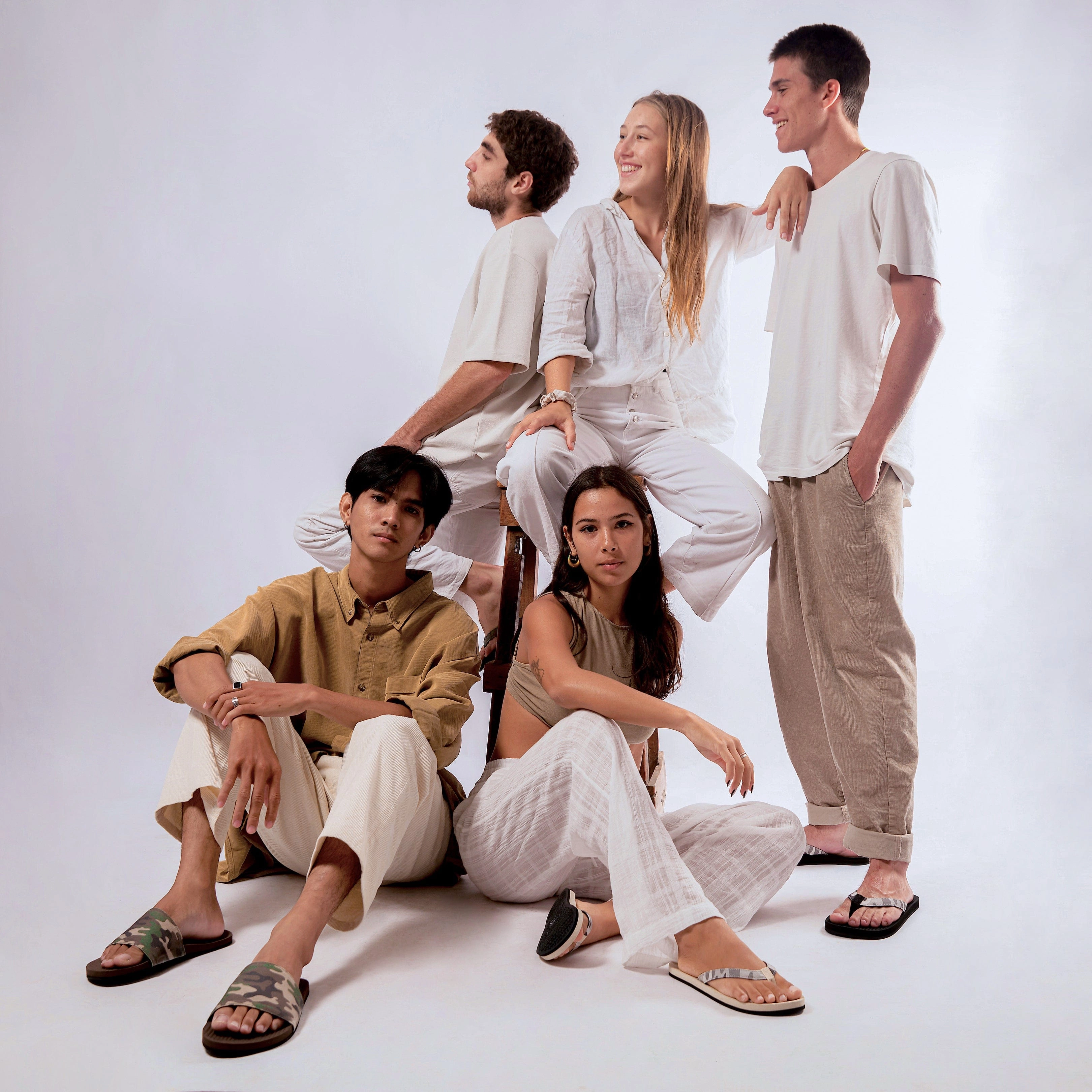 Flip Flops Naked Women's Flip Flops Camo - Black/White Camo