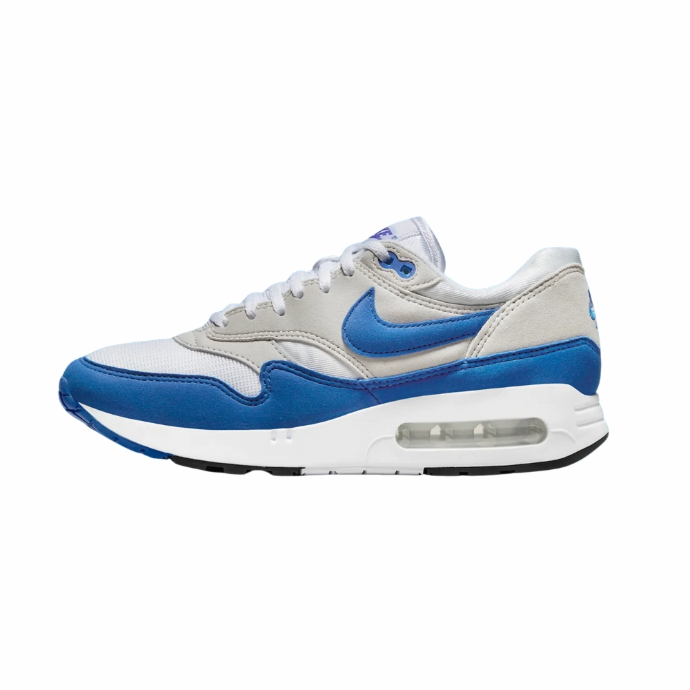 Women's Nike Air Max 1 '86 OG Big Bubble Royal White Royal Blue Neutral Grey Black Asics Fuzex Running Shoe