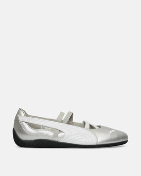 Women's Speedcat Ballet Metallic Shoes Silver / White Asics Shoe Chart
