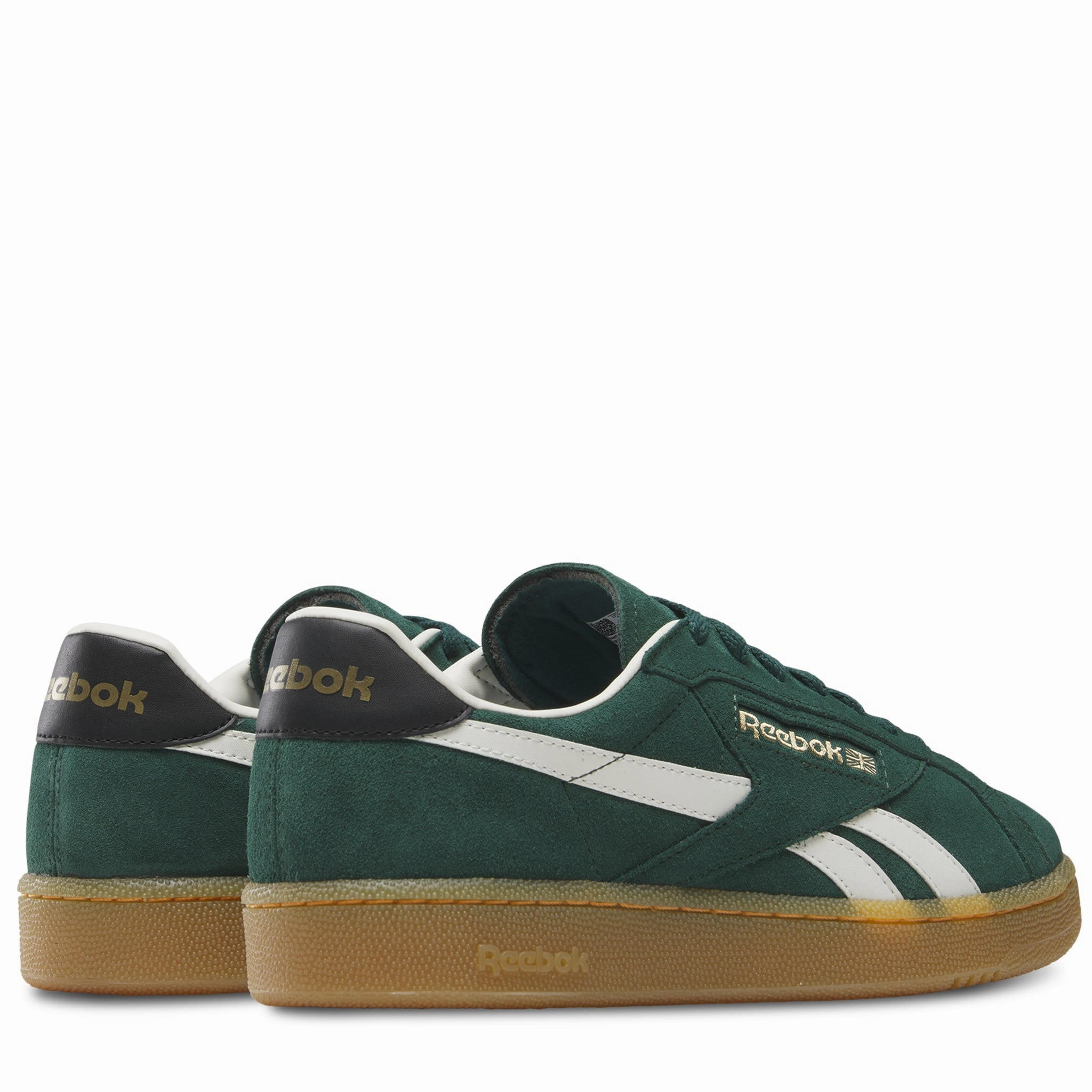 Slide On Sneakers Men's Reebok Club C Grounds UK - Green/Black/Gum