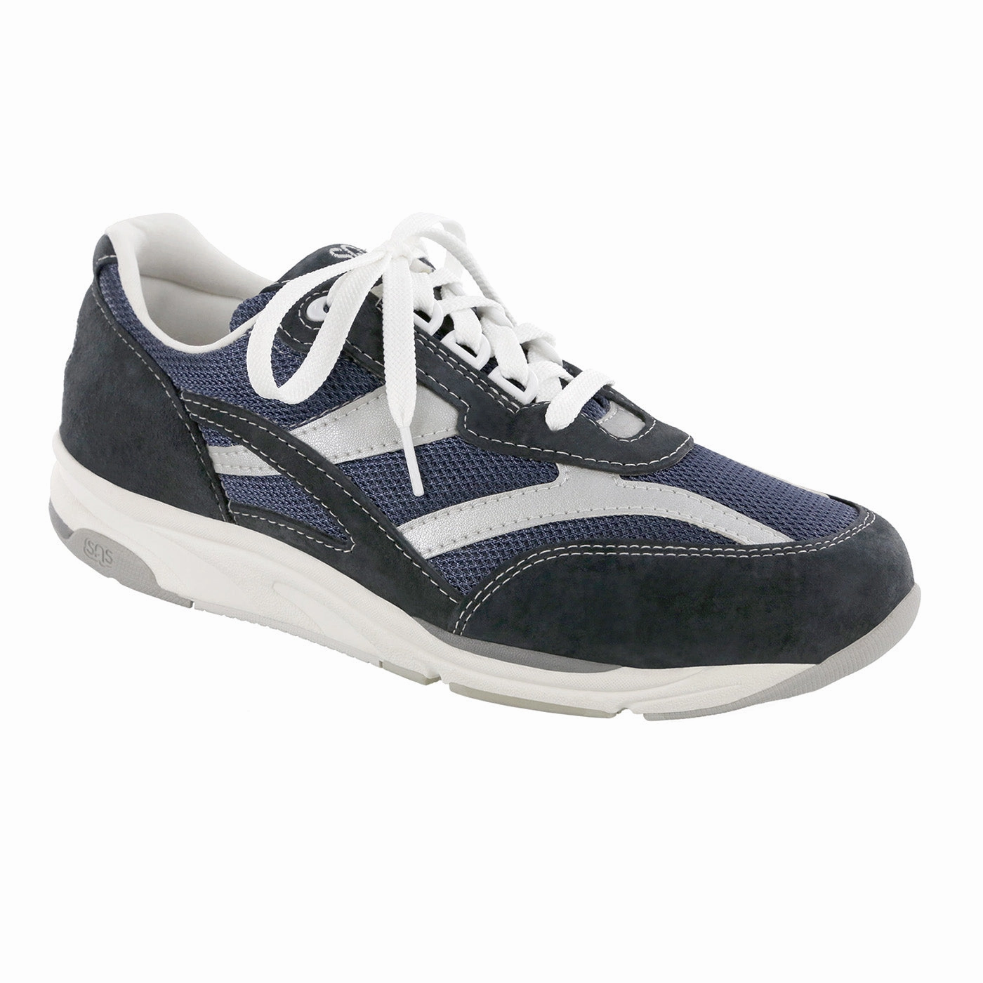 Women's Tour Mesh Lace Up Sneaker Blue Best Shoe For Nurses With Flat Feet