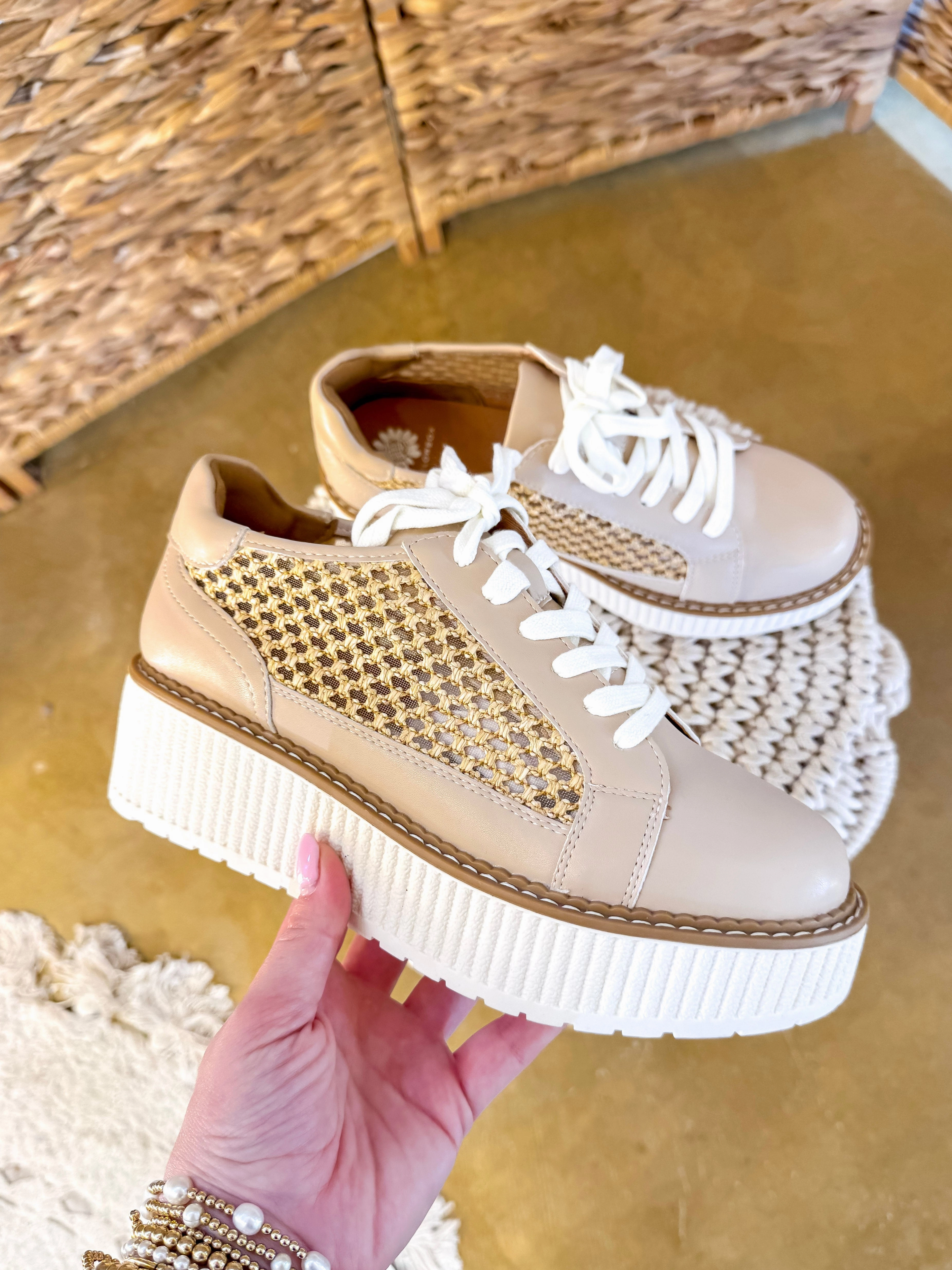 Puma Sneakers Shoes Yellow Box | Mercer Mesh Flatform Sneaker in Natural