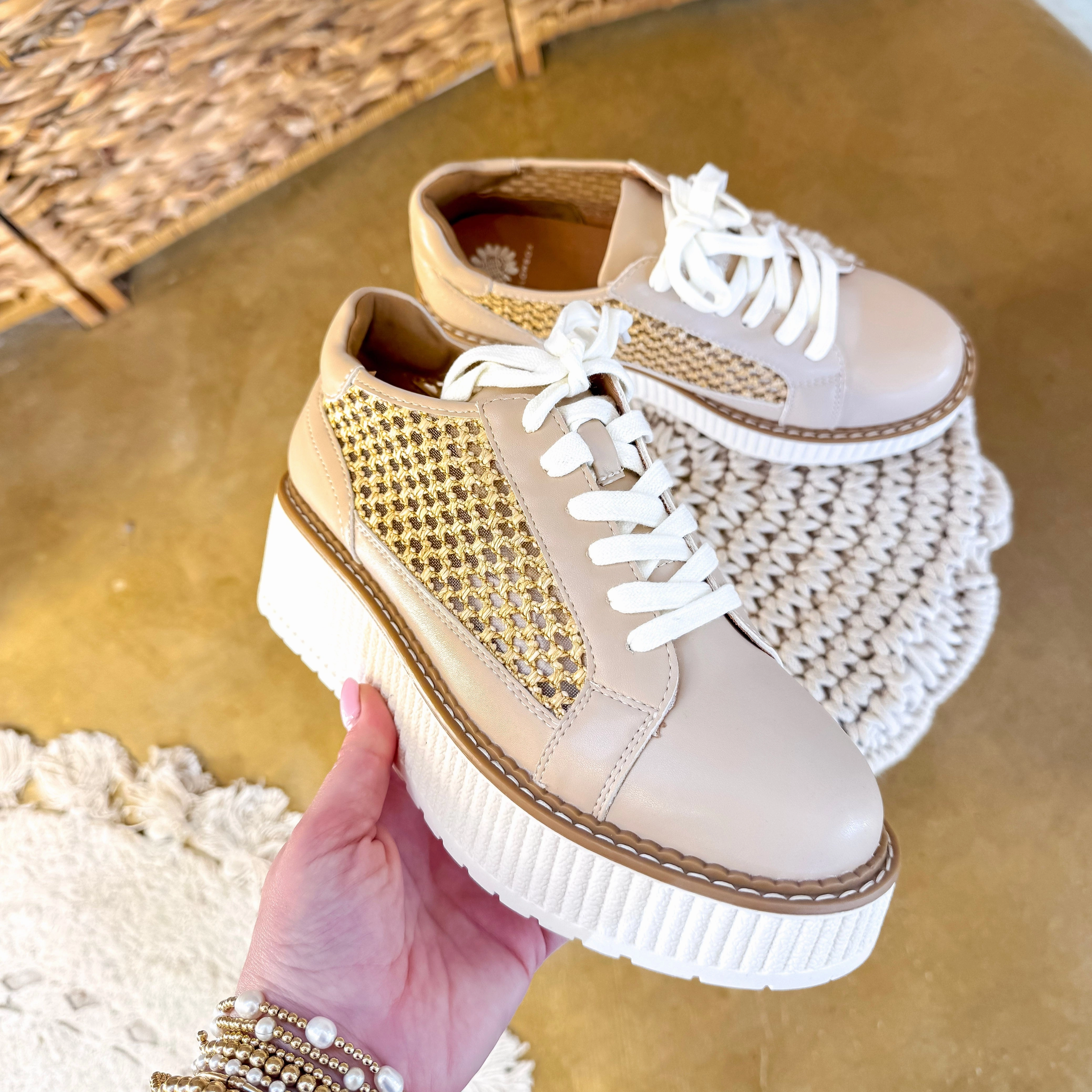 Brandblack Sneakers Yellow Box | Mercer Mesh Flatform Sneaker in Natural