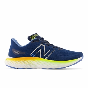 'New Balance' Men's Fresh Foam X EVOZ v3 - NB Navy w/Heritage Blue & Cosmic Pineapple Cheap Running Shoes Online